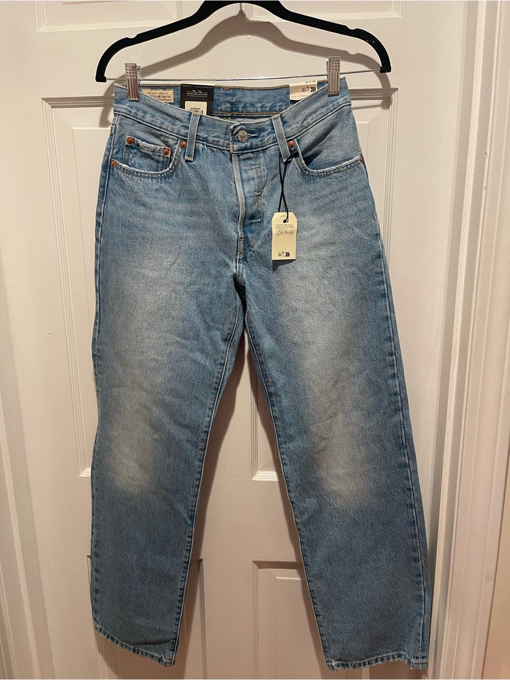 Levi Light Blue Womens Straight-Leg Jeans